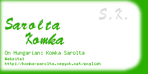 sarolta komka business card